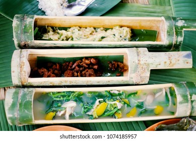 Akha Food, Yunnan Food In Bamboo Tube.