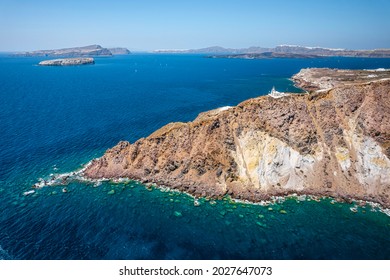 Akrotiri Lighthouse In Santorini, Greece