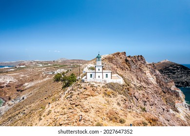 Akrotiri Lighthouse In Santorini, Greece