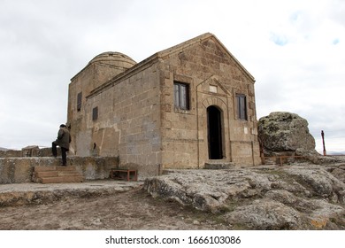 Aksaray, Turkey - March 1, 2020: High Church. It Is Located In Güzelyurt District Of Aksaray. The Church On The Rock Was Built In The Byzantine Period.