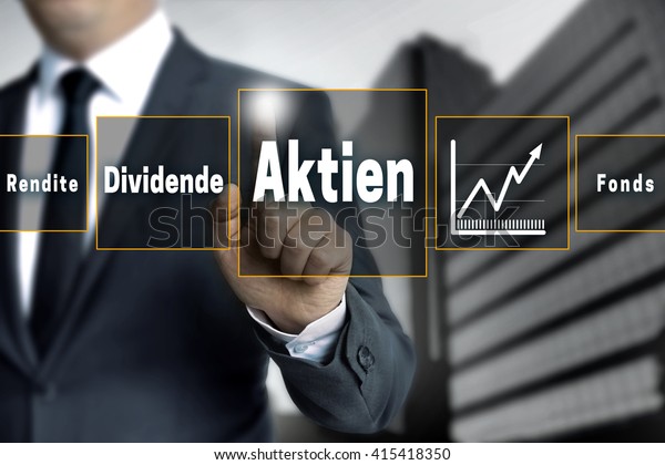 Aktien Rendite Dividende Fonds German Shares Stock Photo Edit Now