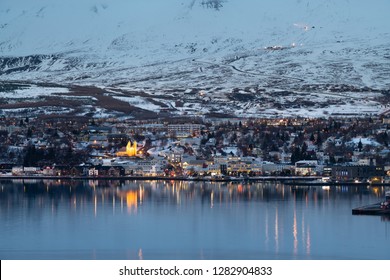 Akureyri City In Iceland