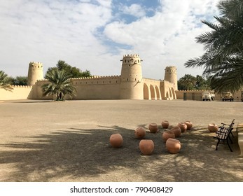 Al Ain Al Jahili Fort With Blue Sky