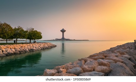 Al Khobar Sea Side Morning View. City Khobar, Eastern Province, Saudi Arabia. 02-April-2021.