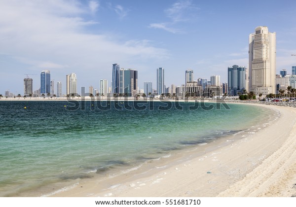 Al Mamzar Beach City Dubai United Stock Photo Edit Now