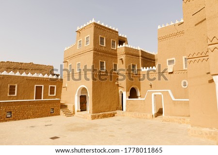 Al Subaie historic palace in Shaqra, Saudi Arabia. This house is traditional restored with clay bricks