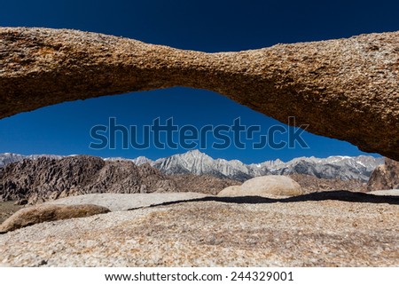 Alabama Hills Area in the sierra of Death Valley National Park, California, USA