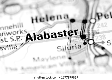 Alabaster. Alabama. USA On A Map