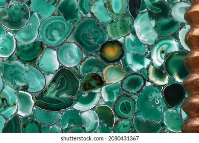 Alabaster Green Transparent Stone Wall Detail