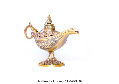 Aladdin Magic Lamp Isolated On White