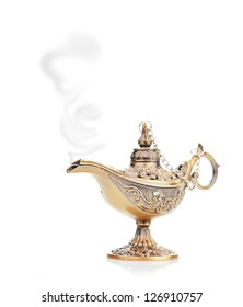 Aladdin Magic Lamp Isolated On White