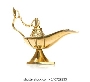 Aladdin Magic Lamp Isolated On White