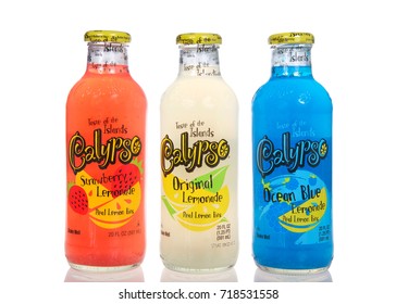 Alameda, CA - September 01, 2017: Calyspo brand lemonade with real lemon bits. The original Calypso Lemonade recipe was created in 1985 in Milwaukee, Wisconsin, by the owner of the King Juice Company.