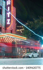 Alamo Drafthouse Cinema Ritz, Austin, TX / USA: Time Lapse At Night