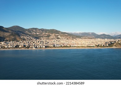 Alanya Beach And City View With Drone 