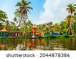 Alappuzha backwaters landscape in Kerala state in India