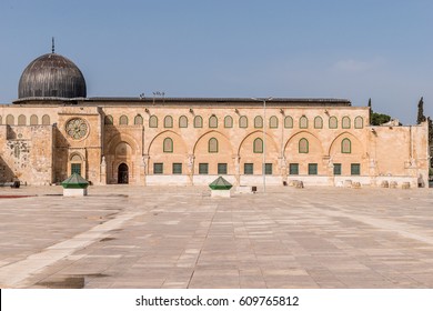 Al-Aqsa Mosque, Also Known As Al-Aqsa And Bayt Al-Muqaddas, Is The Third Holiest Site In Sunni Islam And Is Located In The Old City Of Jerusalem. Panorama