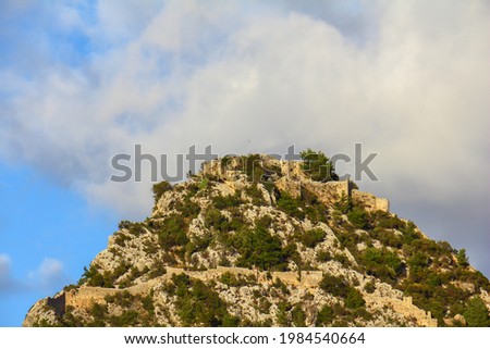 The Alara Castle, historic fortification located at Alanya district of Antalya Turkey