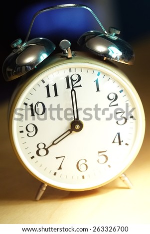 Alarm Clock Dial On The Morning Closeup Alarm Clock Dial On The Morning Closeup