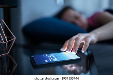 Alarm Clock Snooze Off On Women Mobile Phone