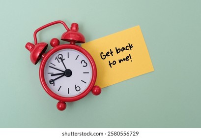 Alarm clock and text 