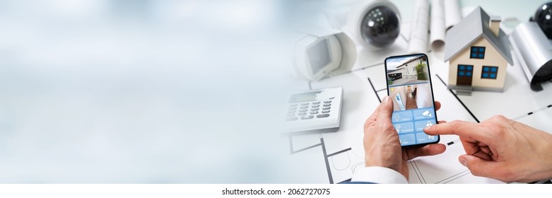 Alarm Intruder Video Monitoring And Security Surveillance System - Shutterstock ID 2062727075