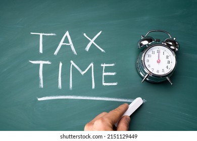 Alarmclock Tax Deadline Text. Account Audit Schedule