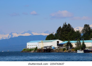 Alaska, coastal landscape of the small town of Petersburg, United States    - Shutterstock ID 2254763637