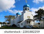 Alaska, Holy Resurrection Church is a historic Russian Orthodox Church in Kodiak 