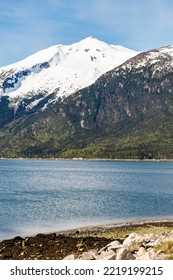 Alaska Mountain View From Skagway Cruise Ship Terminal.