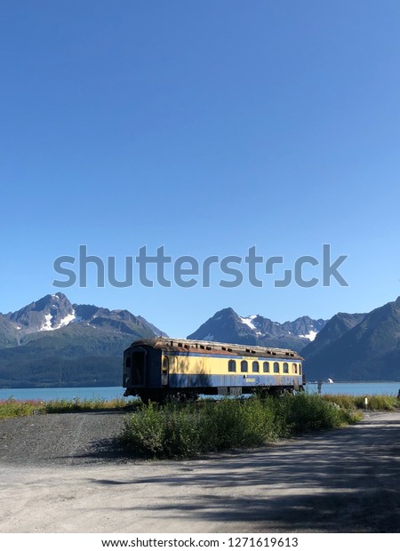 Alaska Railroad car, Seward,\
Alaska