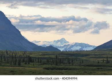 Alaska Range in evening light