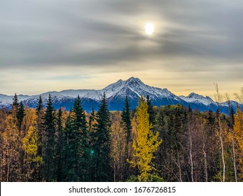 Alaska, USA. Scenic Mountaintop View