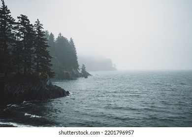 Alaskan Foggy Beach By The Sea