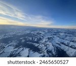 Alaskan landscape from the air - aerial view of Whittier, Alaska and Girdwood, Alaska - Chugach National Forest from an airplane