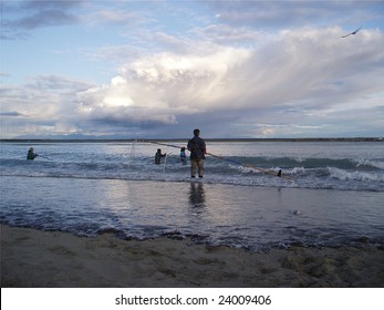 Alaskan Native Dipnetting For Salmon