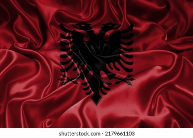 Albania Cloth Flag Background Hd