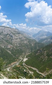 Albania Mountains Landscape, View From Rrapsh Pass