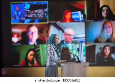 Albania, Nov. 20, 2020 – Mrs. Maryam Rajavi, The President-elect Of The National Council Of Resistance Of Iran, Speaking During An Online Conference On The Anniversary Of The 2019 Nov. Uprising.