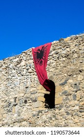 Albanian Flag In Castle