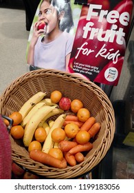 Albany, AUSTRALIA - JUNE 16, 2018: Free Fruits For Kids Corner In Woolworths Supermarket. Woolworths Is An Australian Supermarket/grocery Store Chain Owned By Woolworths Limited.