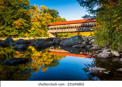 Albany Covered Bridge, along the Kancamagus Highway in White Mountain National Forest, New Hampshire.