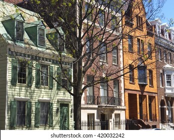 ALBANY, NY - MAY 11: Homes On The Streets Of Albany In New York, As Seen On May 11, 2014. Albany Is The Capital Of The U.S. State Of New York And The Seat Of Albany County. 