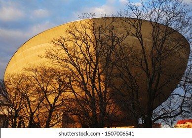 Albany, NY, USA April; 15 The Egg, A Unique Performance Center, Stands On Empire Plaza In Albany, New York