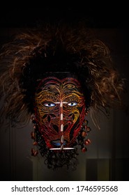 Albany, Western Australia 1.06.2020:  ritual wooden Papuan mask
