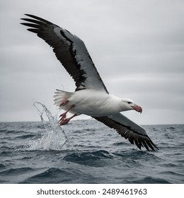 The albatross is a majestic seabird known for its impressive wingspan, which can reach up to 11 feet, making it one of the largest flying birds in the world. These graceful gliders spend most of their - Powered by Shutterstock