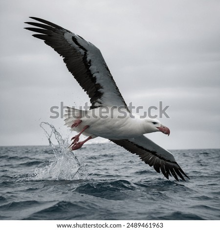 Similar – Image, Stock Photo Seagull bird or seabird standing feet on the thames river bank in London, Close up view of white gray bird seagull