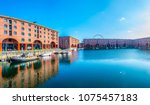 Albert dock in Liverpool during a sunny day, England
