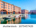 Albert dock in Liverpool during a sunny day, England
