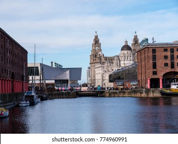 Albert Dock Liverpool February 4th 2017.Albert Dock Is One Of Liverpool's Most Important Tourist Attractions And A Vital Component Of The City's UNESCO World Heritage Maritime Mercantile City.